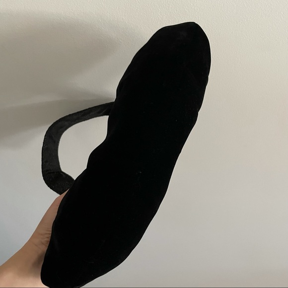 Adrianna papell black velvet handbag with snakeskin trim - Picture 11 of 11